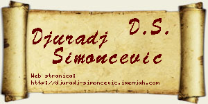 Đurađ Simončević vizit kartica